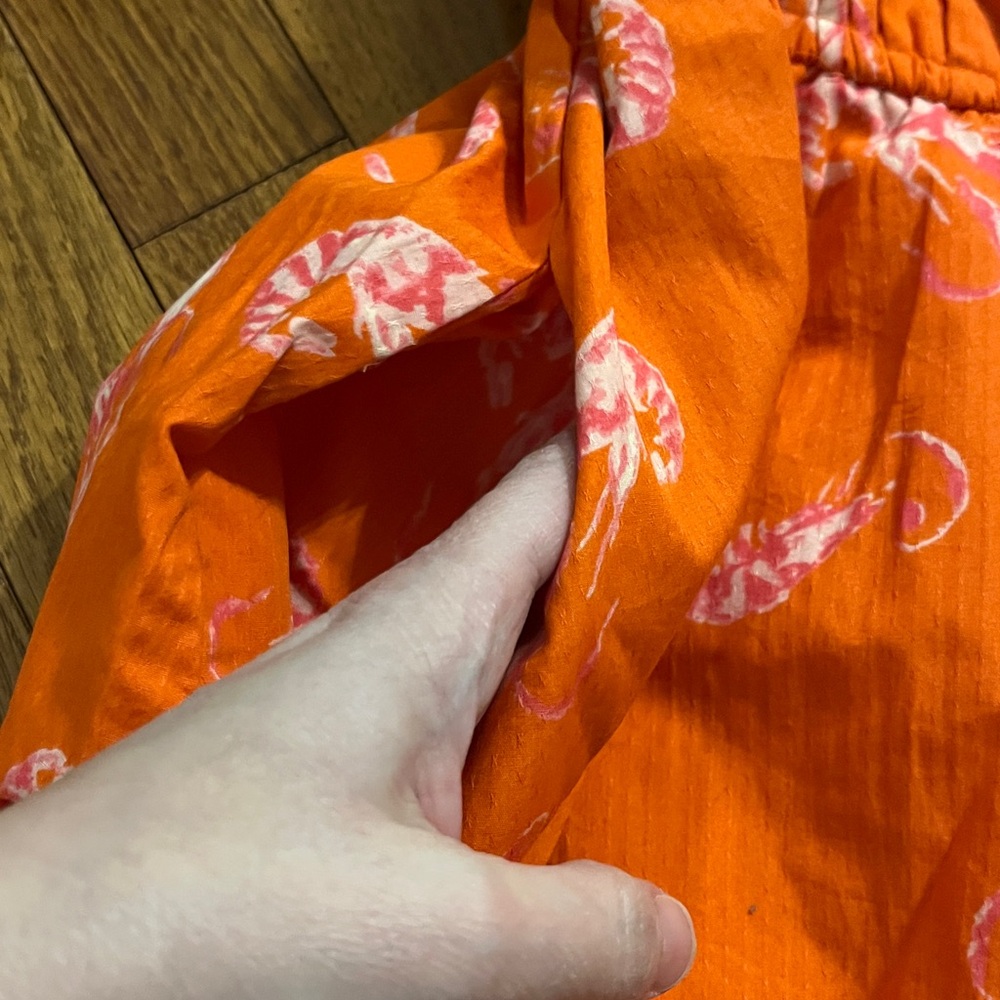 Last chance Maeve Anthro Lobster Flirty Wrap Mini Dress - Picture 9 of 16